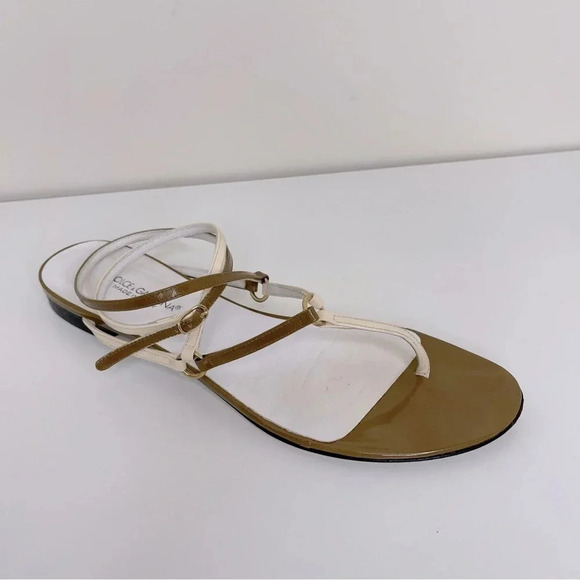Dolce & Gabbana Patent leather thong sandals wrap boho 90s Size 11 - Picture 4 of 11